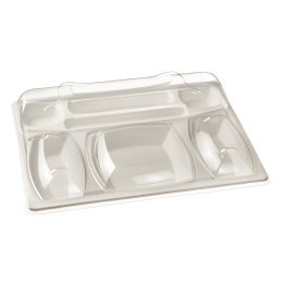 Kit plateau-repas Gala vaisselle blanche + couv