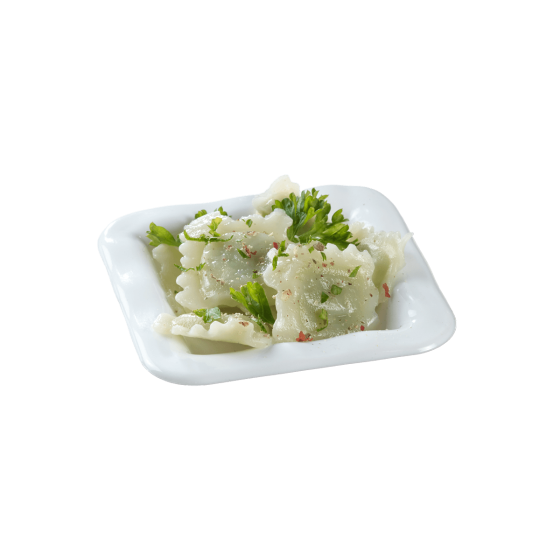 Ciotolina Pasta Raviole quadrata PP bianca 22 ml