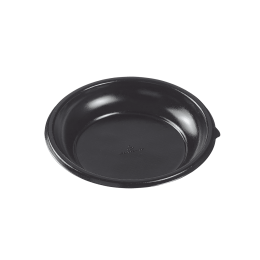 Assiette Galaxie ronde noire avec lamination Ø132 mm