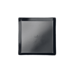 Piatto Quartz in polpa di canna laminata nera da 90 x 90 mm