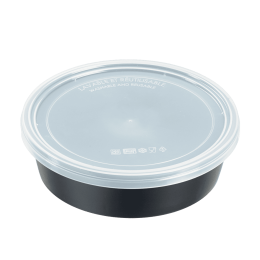 Saladier LOOP avec couvercle PP noir 1000 ml