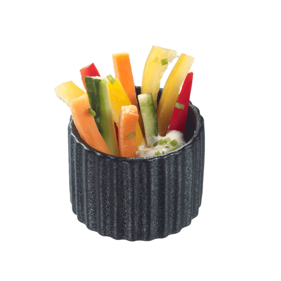 Ciotolina Pasta Ditalini ceramica nera 60 ml