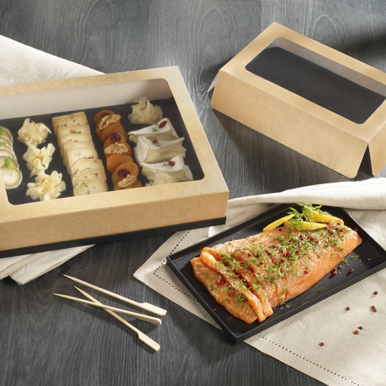 Plateau Fenix noir mat 265x159 mm (1/4 GN)