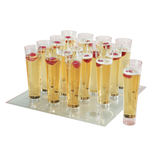 Plateau Odyssée transparent 16 flûtes