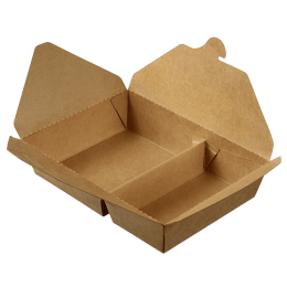 Scatola per il pranzo Ecokraft con 2 scomparti da 450+700ml