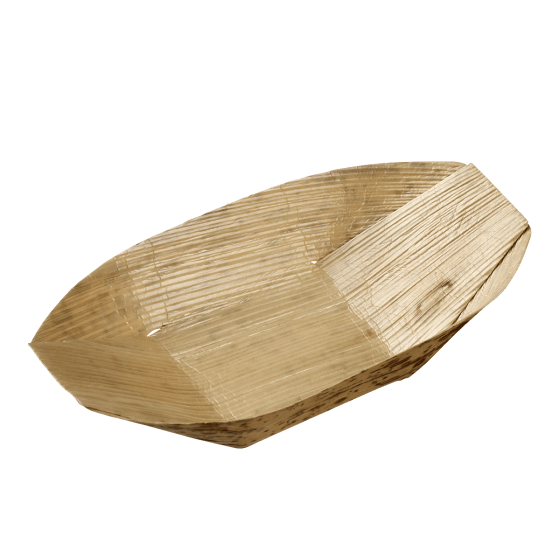 Barchetta in bambù da 180 x 100 x 40 mm