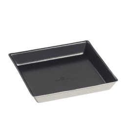 Assiette Quartz pulpe de canne avec lam. noire 110x110 mm