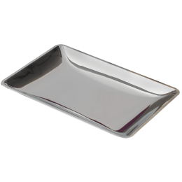 Plateau Fluid' argenté PS - 24 paquets de 1