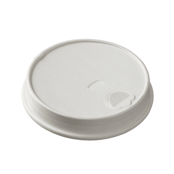 Couvercle carton blanc avec buvant pour gobelets 280 ml