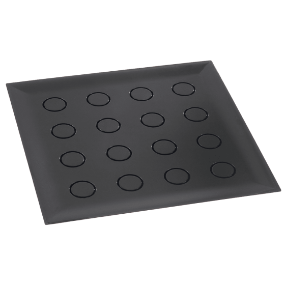 Vassoio Odyssée nero per 16 flûte