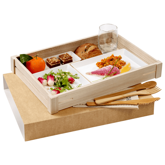 Plateau bois 346x237x46 mm