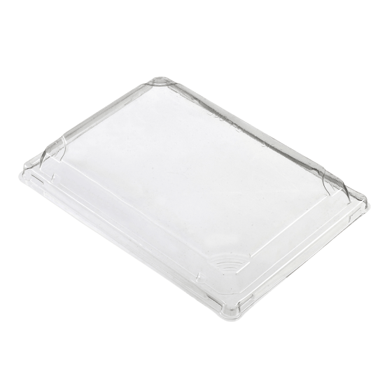 Barquette bois avec lamination + couvercle OPS 700 ml