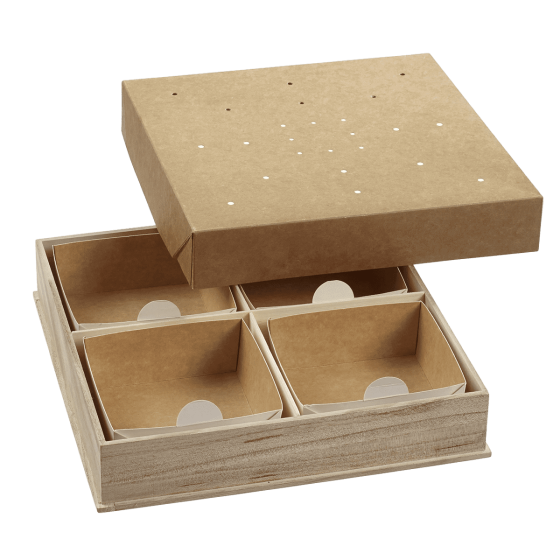 Scatola Modulo in legno da 260 x 260 mm