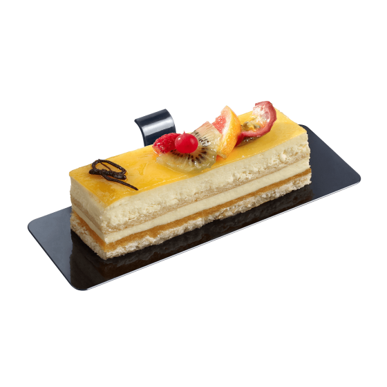 Alzata per pasticceria Palet' rettangolare nera 130x45 mm
