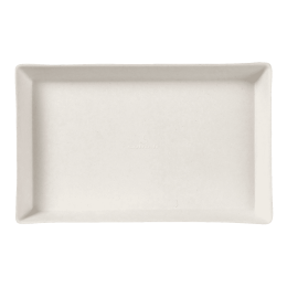 Piatto Quartz in polpa di canna da 160 x 100 mm