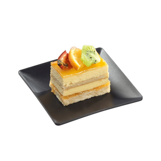 Assiette Fluid' PP noir 110x110 mm