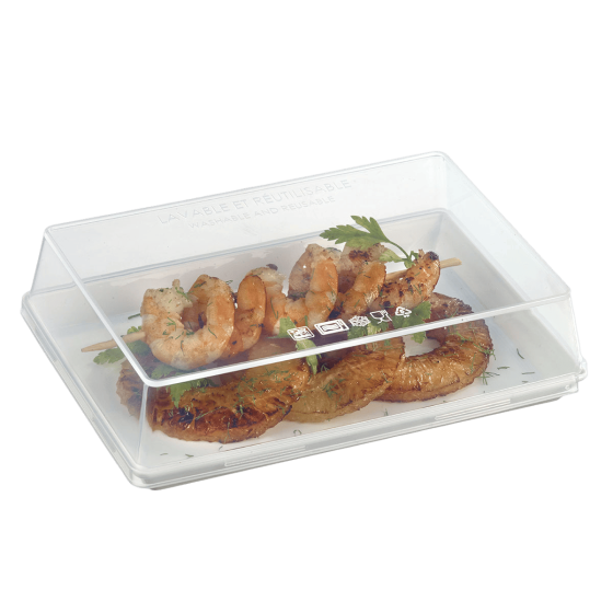 Coperchio in PP per piatto Quartz PP 185x130 mm