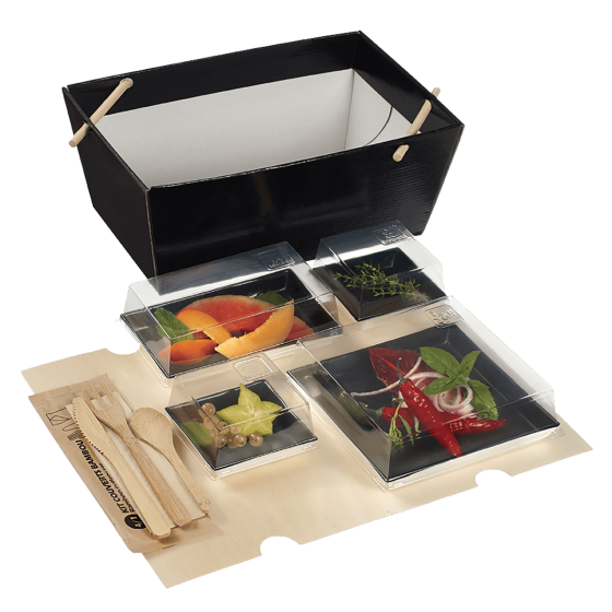 Cesta Bourriche nera da 300 x 200 x 125 mm