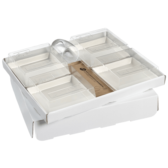 Couvercle Ecokraft compact blanc brillant 331x284x30 mm