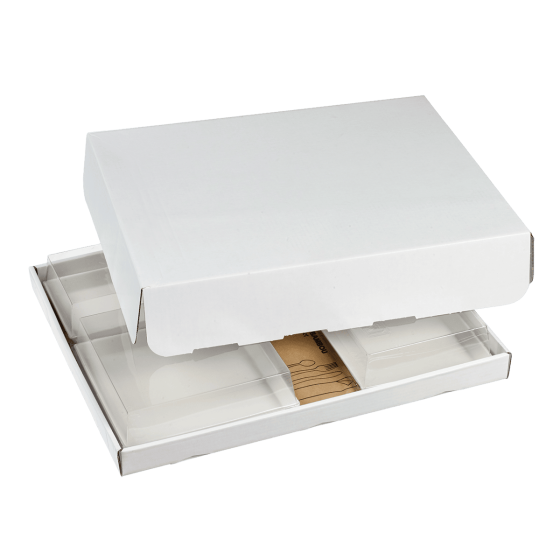 Base montée pour plateau Ecokraft blanc brillant 367x297x30