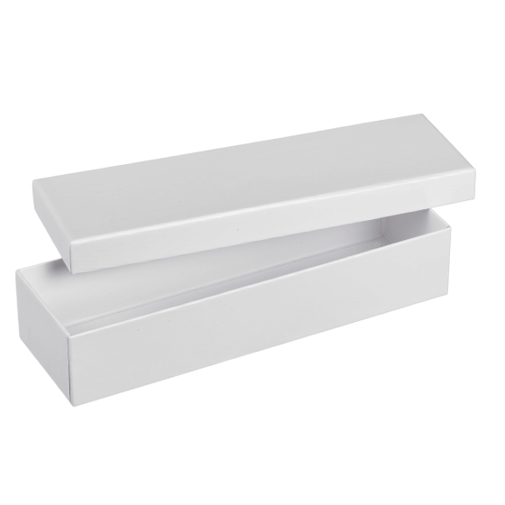 Cofanetto in cartone bianco (base + coperchio) 245x80x50 mm