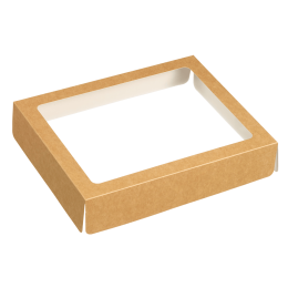 Couvercle kraft avec fenêtre pour plateau Fenix 1/2 GN