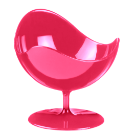 Vasetto Ball Chair fucsia PS 50 ml - 5 pacchi da 2