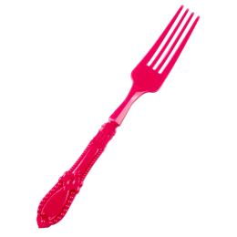 Mini fourchette Baroque fuchsia PS - 12 paquets de 25
