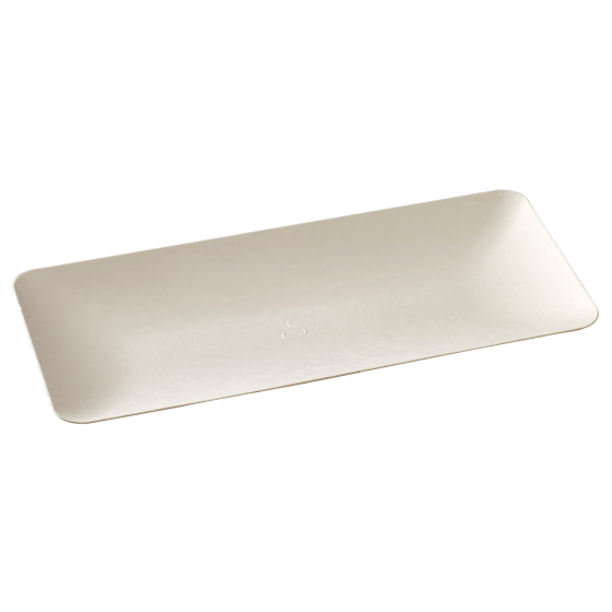 Piatto Imagine in polpa di canna da 200 x 90 x 15 mm