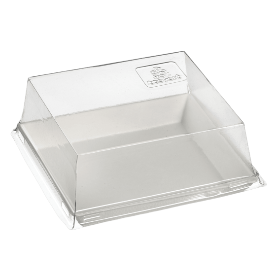 Piatto Quartz in polpa di canna laminato da 110 x 110 mm