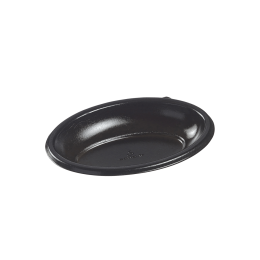 Assiette Galaxie ovale noire avec lamination 131x86x22 mm