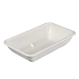 Vaschetta Quantum in polpa di canna laminata da 400 ml