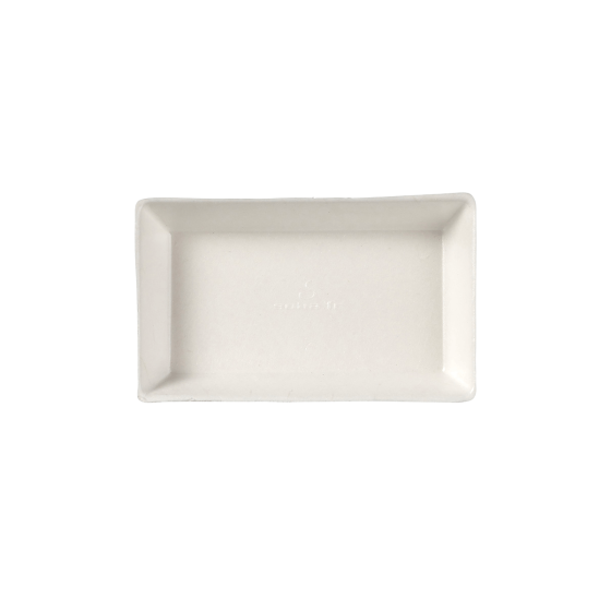 Piatto Quartz in polpa di canna da 100 x 60 mm