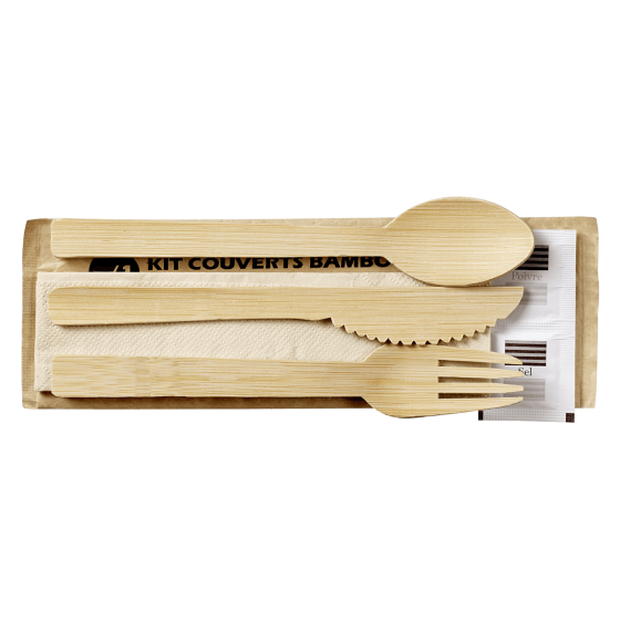 Kit couvert 6/1 bambou 220 mm