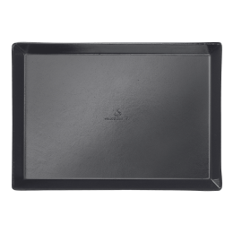 Assiette Quartz pulpe de canne avec lam. noire 185x130 mm