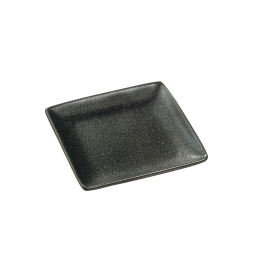 Piatto Sandy in ceramica nera da 110x110x15 mm