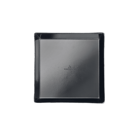 Piatto Quartz in polpa di canna laminata nera da 90 x 90 mm