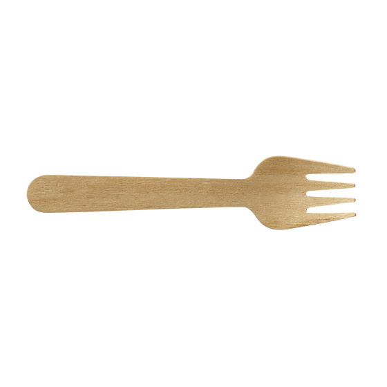 Mini-forchetta in legno da 95 mm (da 100)