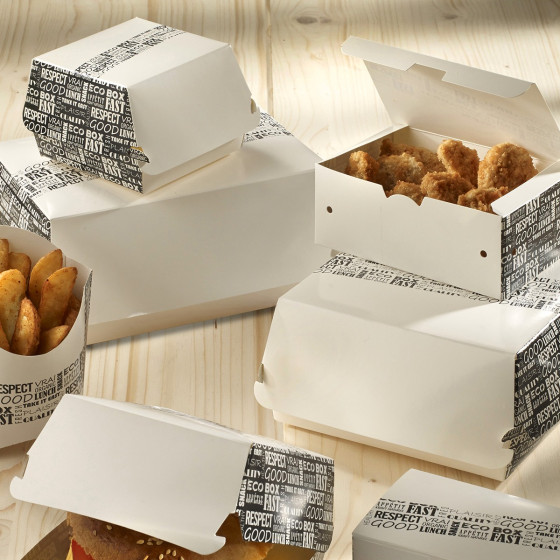 Scatola per hamburger District 115x115x70 mm