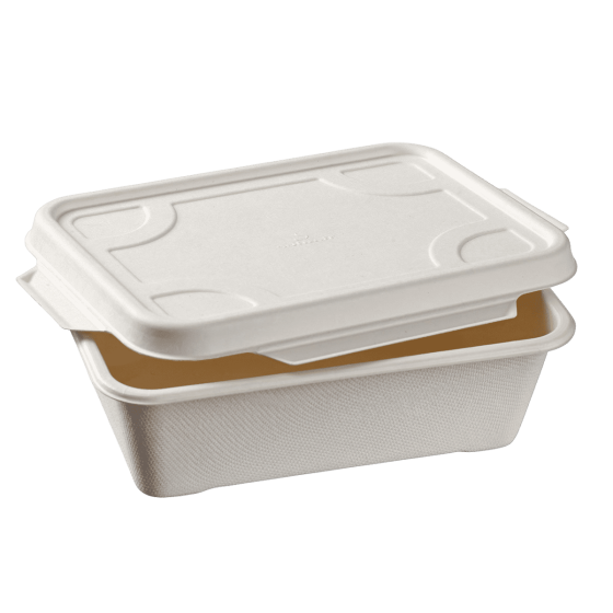 Coperchio in polpa di canna per vaschetta Quantum da 840 ml