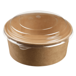 Saladier rond Ecokraft avec couvercle 750 ml