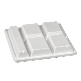Couvercle pour plateau Five 5 compartiments pulpe de canne