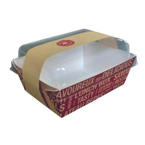 Barquette salade City avec lamination + couv + bague 500 ml