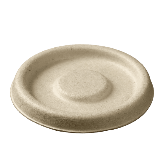 Coperchio in polpa marrone per ciotolina per salsa da 50 ml