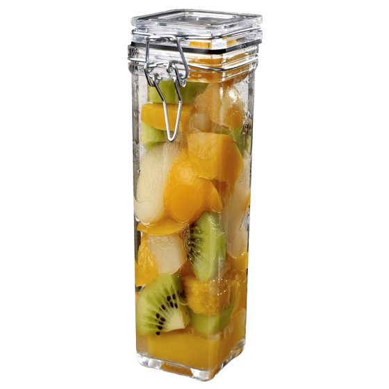 Pot Tradition carré avec couvercle à charnière 220 ml