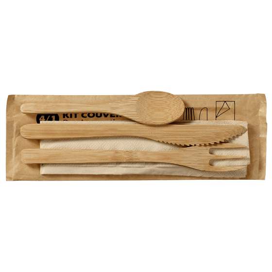 Kit di posate 4/1 in bambù 230x71 mm