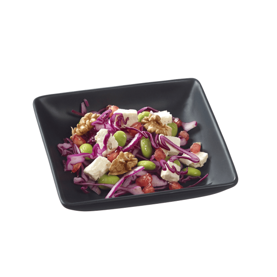 Piatto Fluid' fondo in ceramica nera da 128x118x25 mm