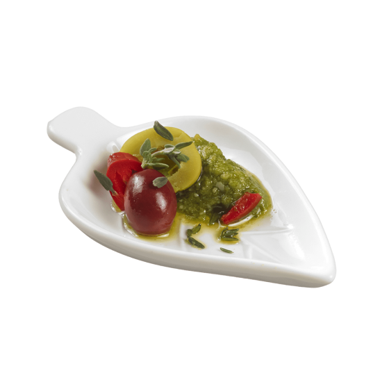 Ciotolina Foglia in ceramica da 96x61x11 mm