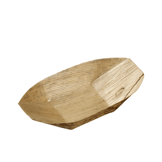 Barchetta in bambù da 90 x 45 x 20 mm