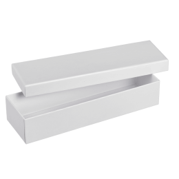 Coffret carton blanc (base + couvercle) 245x80x50 mm